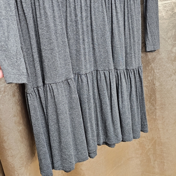 Grey Babydoll Dress Freestyle Flowy Relaxed Casual Pullover Baggy Women's Small - Picture 11 of 12